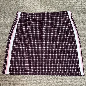 Forever 21 Burgundy, Black, White, and Pink Plaid Mini Skirt - Size M
